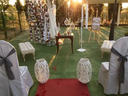 atrio de boda, hacienda romero