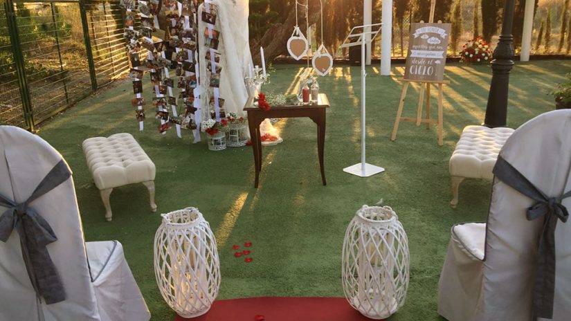 atrio de boda, hacienda romero