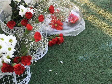 decoración floral para la celebración de boda, hacienda romero