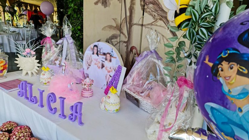 comunión en hacienda Romero, mesa de chuches