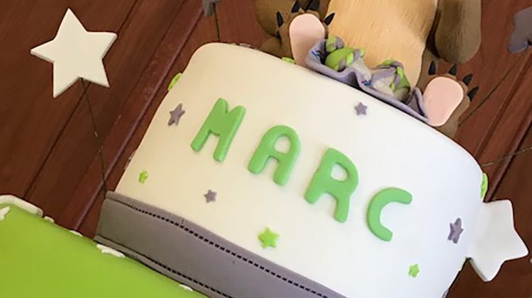 Bautizos tarta decorativa